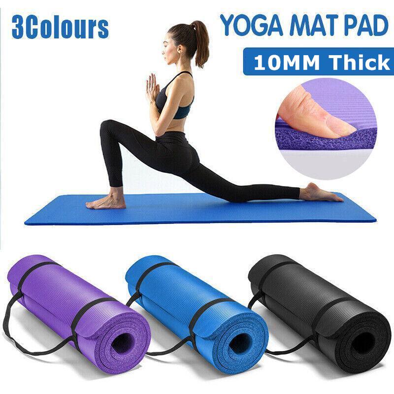 10MM Thick Durable NBR Yoga Mat for Gym and Pilates