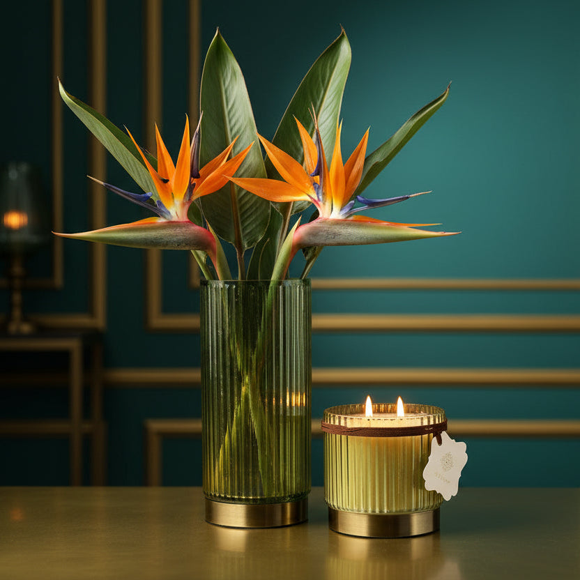 Iris Flute Scented Candle Jasmine & Bergamot (500ml)-2