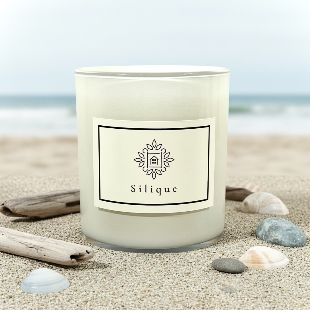 Classics Collection -White -Rock-salt & Driftwood Scented Candle-1