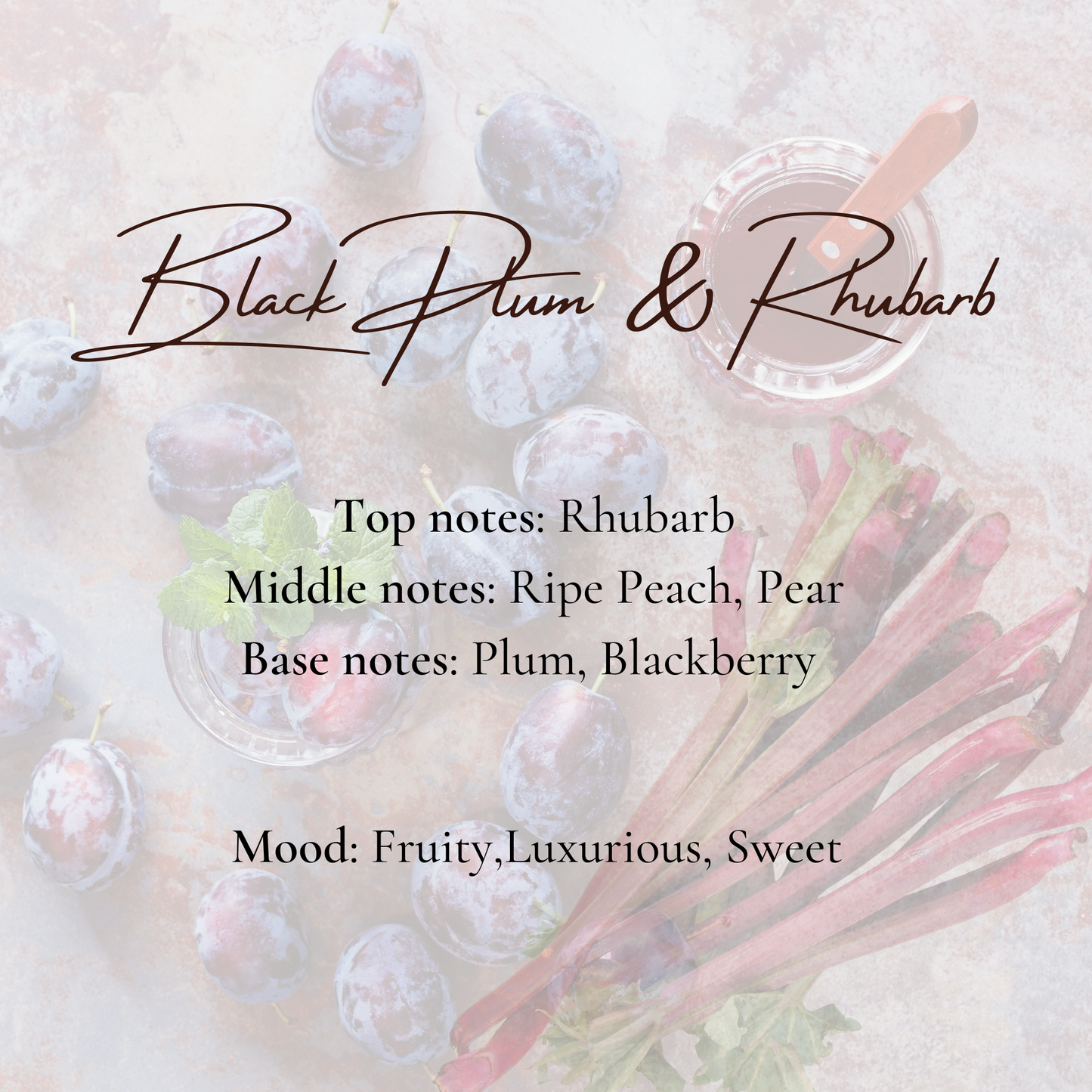 Wax Melts- Black plum & Rhubarb Scent