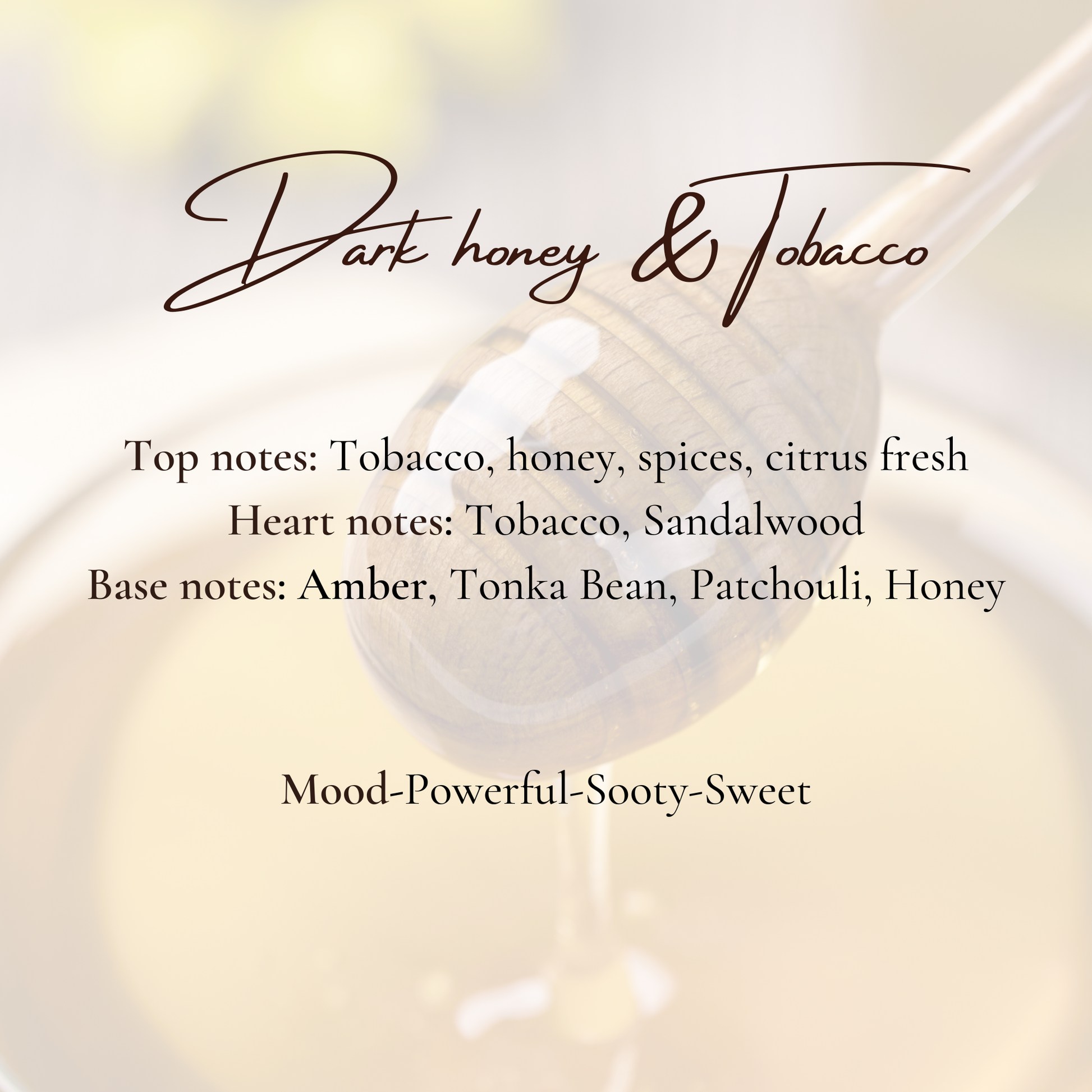 Wax melts- Dark Honey & Tobacco Scent-2